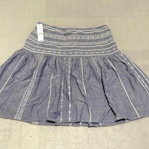 White House Black Market Women's Blue Knee Length Skirt in size 2